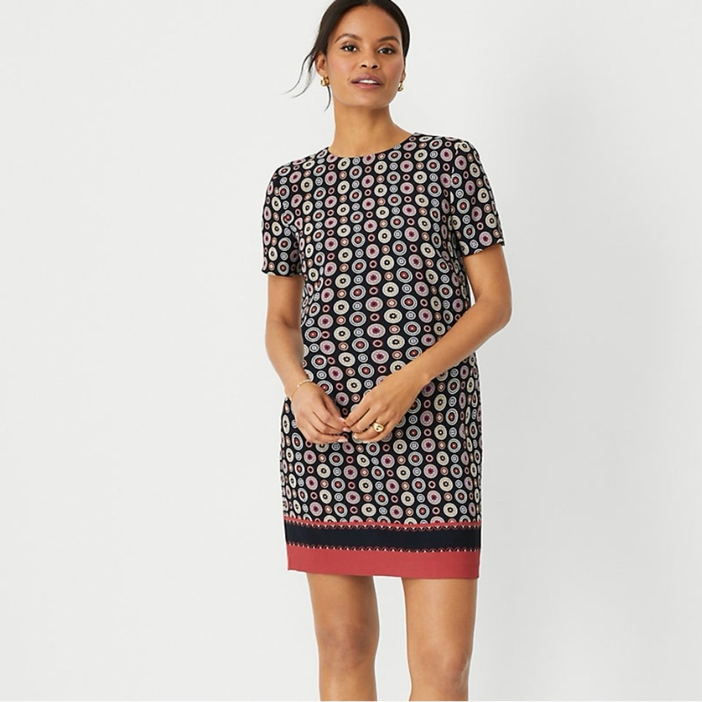 Border Shift Dress